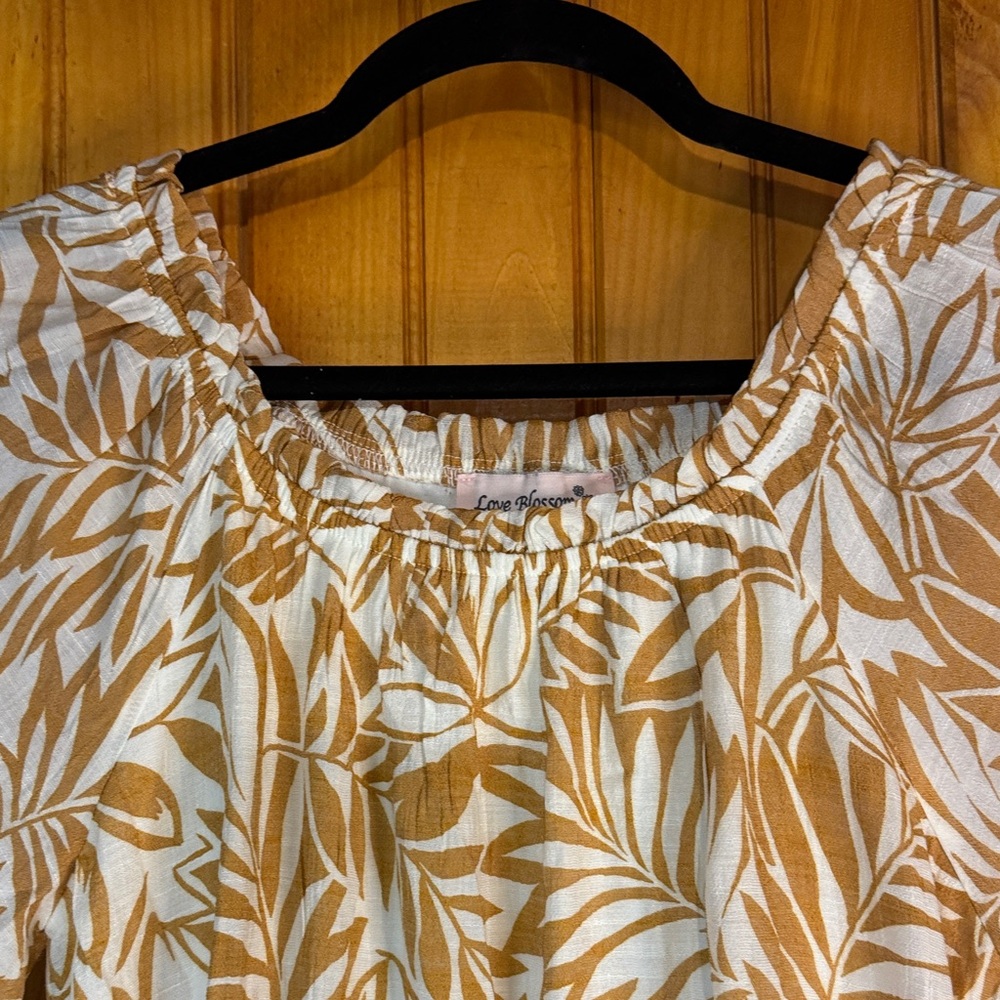 Love Blossom Floral Leaf Print Dress - Picture 5 of 11